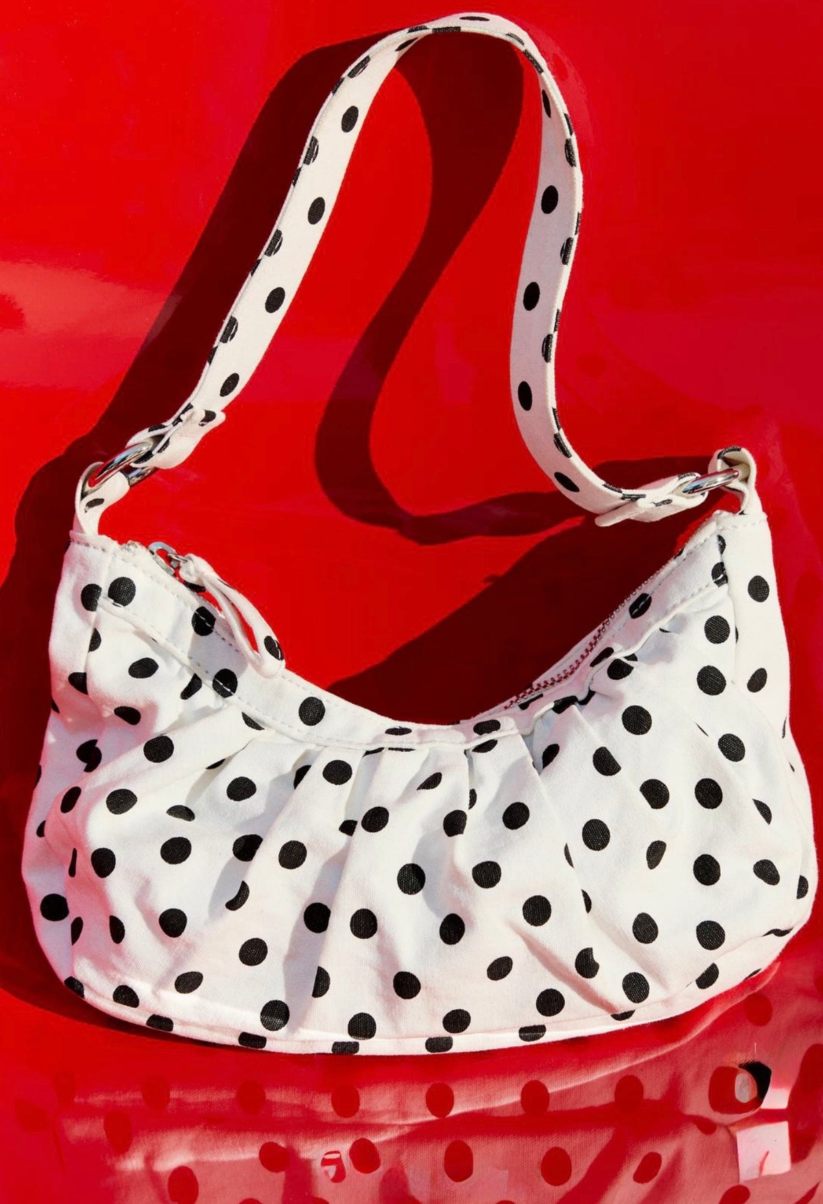 mini polka dot bag